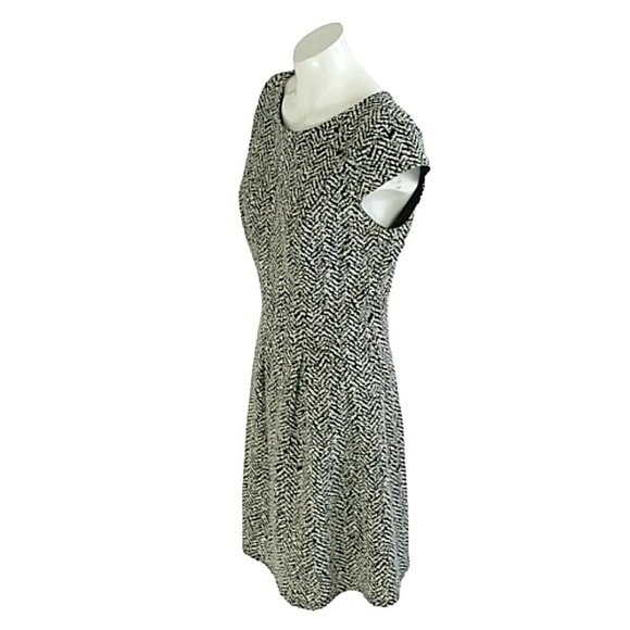 Dressbarn Pleated Textured Knit Fit & Flare Dress - Picture 3 of 7